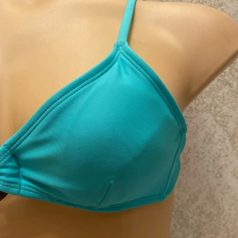 No Boundaries Seafoam Bikini with Floral Black Bottom